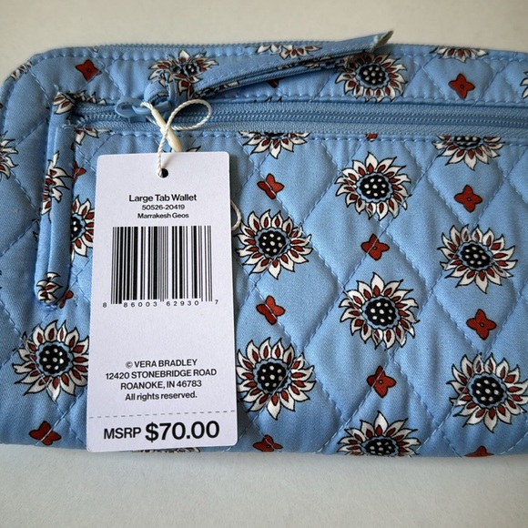 NEW Vera Bradley Large Tab Wallet - Marrakesh Geos - Picture 3 of 9